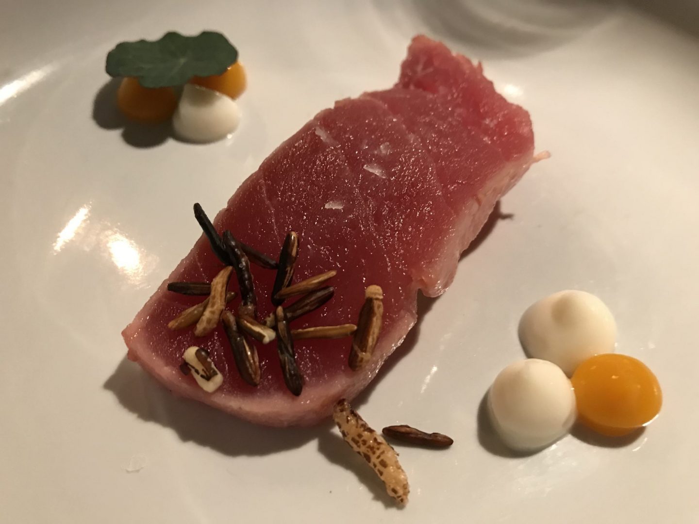 Gruß der Küche Tunfisch Thunfisch Erfahrung Menü Restaurant Hannappel Essen Foodblog Sternestulle