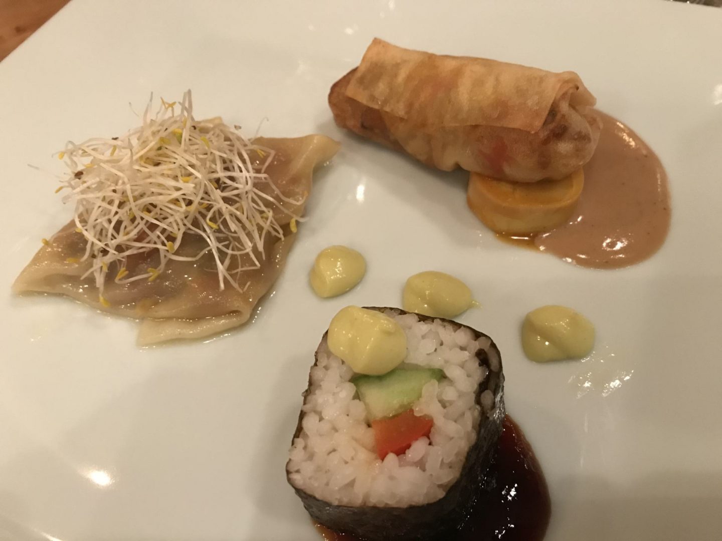 Bewertung Kritik Erfahrung In sieben Gängen um die Welt Weinbergschlösschen Sushi Wan Tan Foodblog Sternestulle
