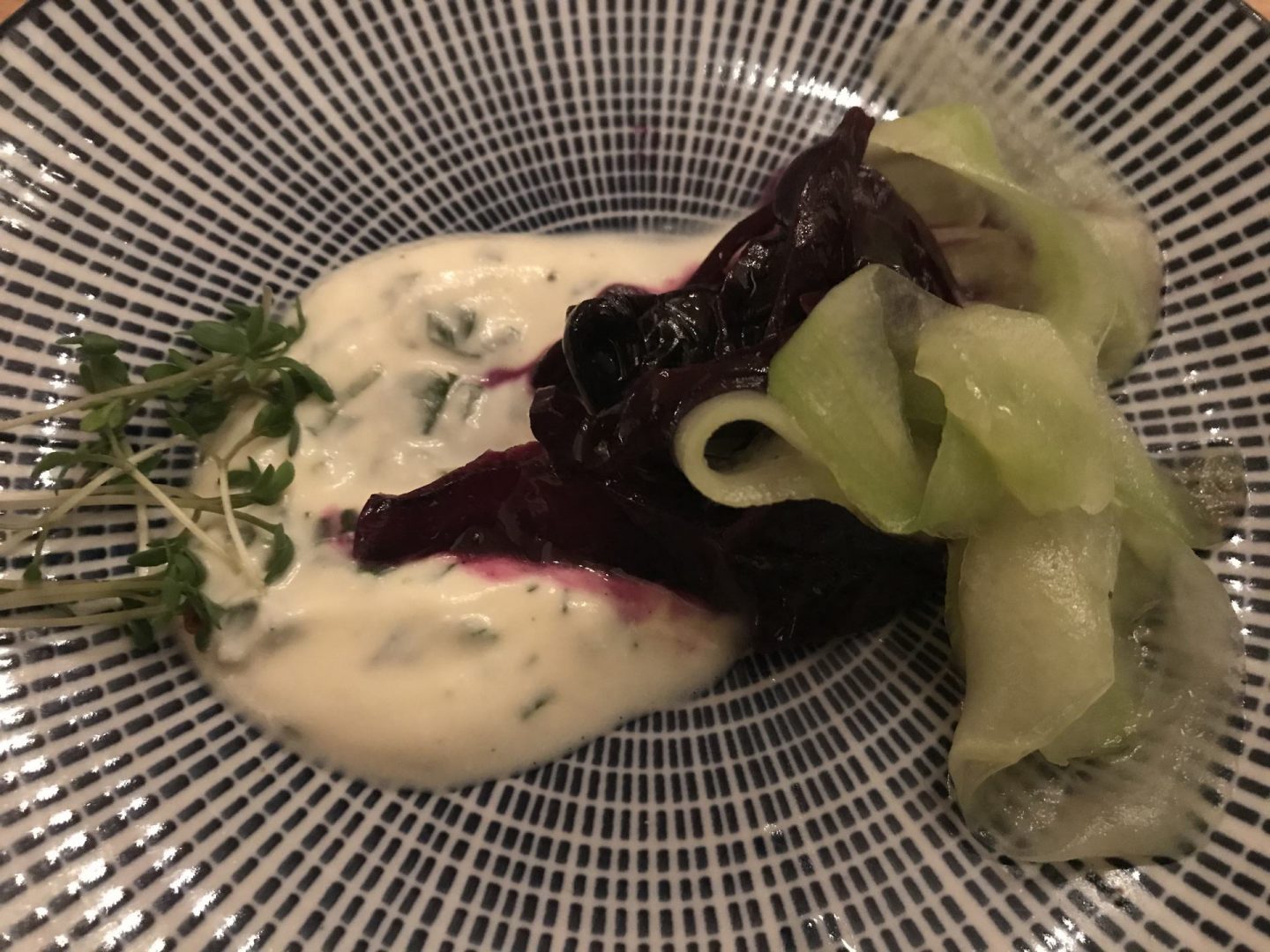 Erfahrung Bewertung Kritik 17achtzig Recklinghausen Rote-Bete-Salat mit Gurke Foodblog Sternestulle