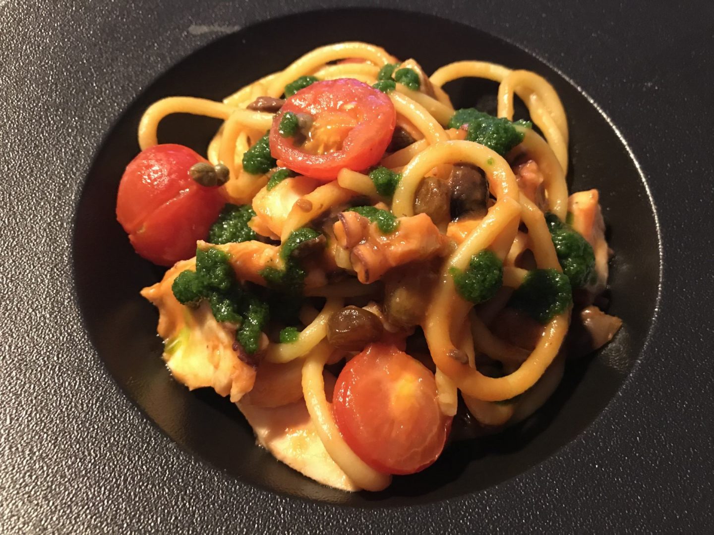 Erfahrung Bewertung Kritik Pastabar Caruso Köln Take away Spaghettoni Oktopus Tomate Foodblog Sternestulle