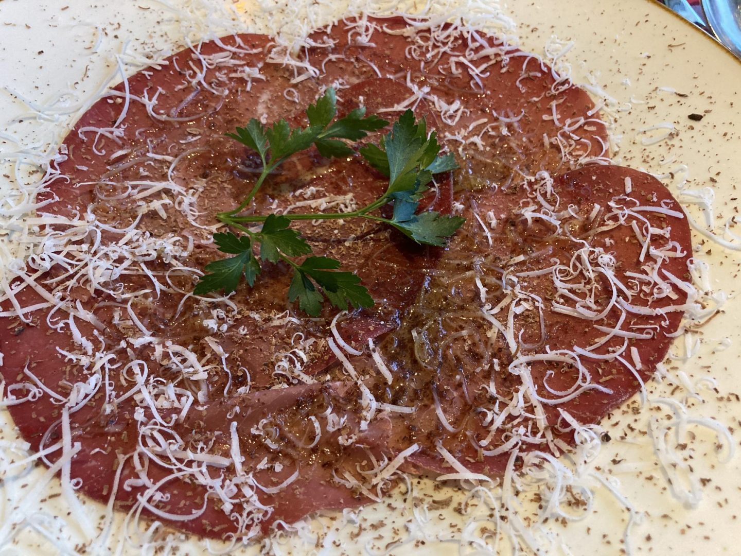Erfahrung Bewertung Kritik Trattoria Puglia Castrop-Rauxel Menükarussell Carpaccio Foodblog Sternestulle