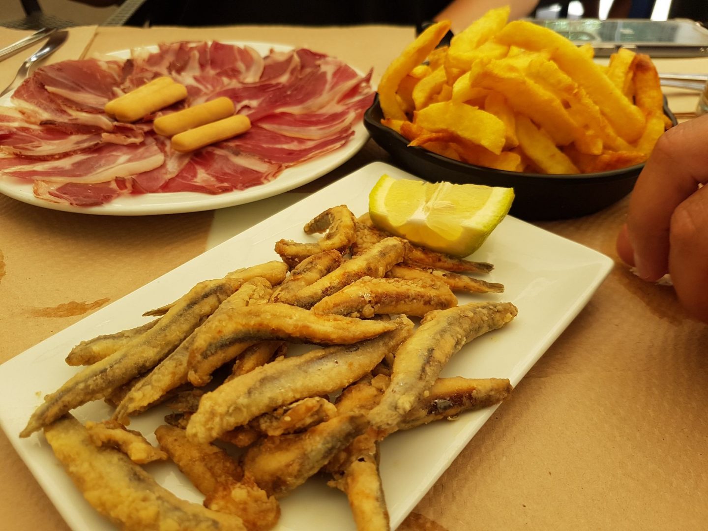 Erfahrung Bewertung Kritik Granja La Catalana gebackene Sardellen Foodblog Sternestulle