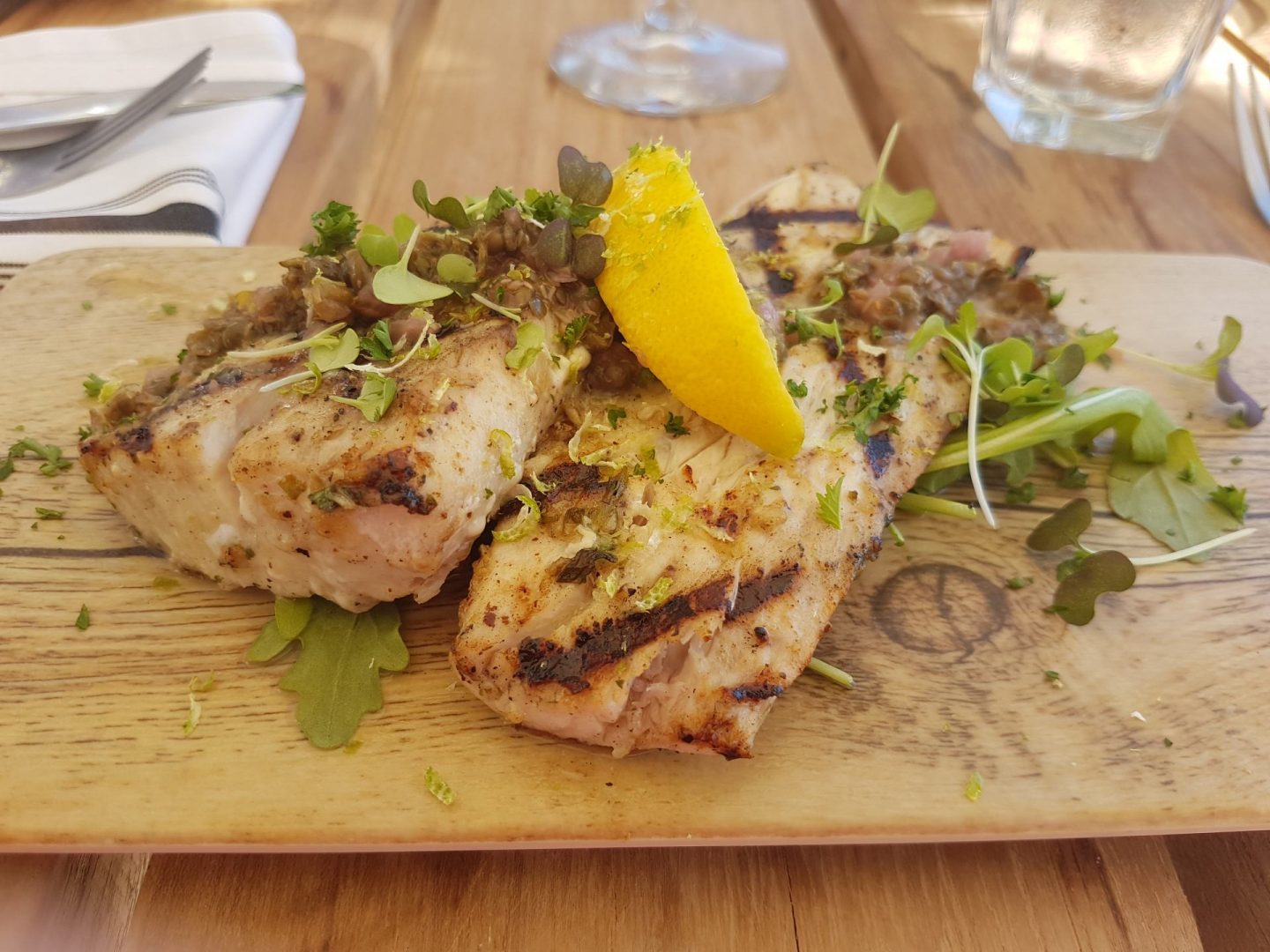 Erfahrung Bewertung Kritik La Cabane Barbados Hotel Hilton Kingfisch vom Grill Foodblog Sternestulle