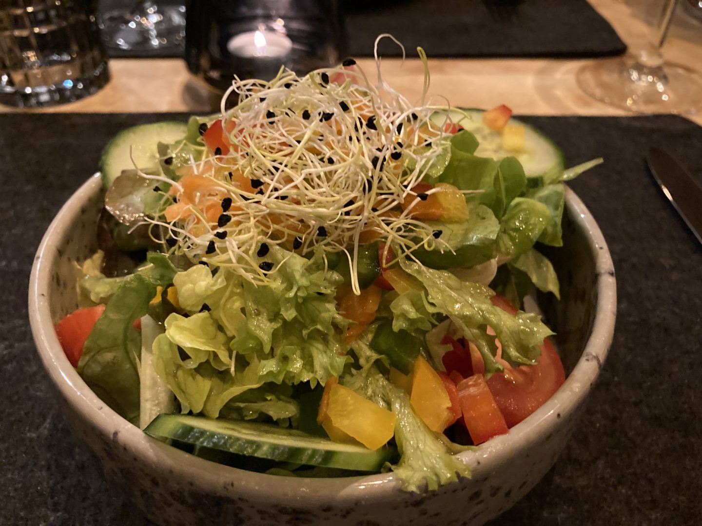 Erfahrung Bewertung Kritik Stübchen Gute Stube Parkhotel Herne gemischter Salat Foodblog Sternestulle
