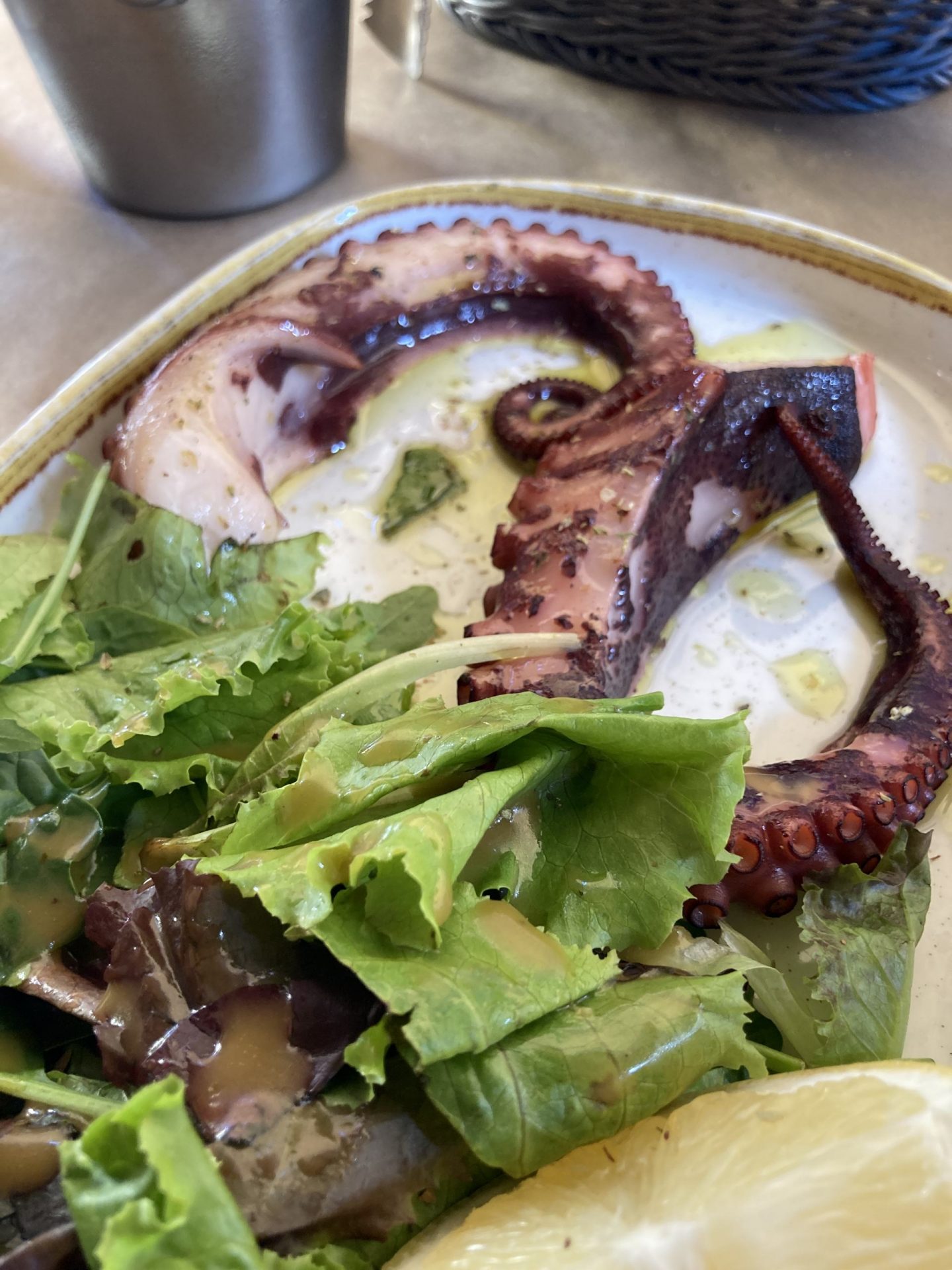 Erfahrung Bewertung Kritik Restaurant Enetikon Chania Kreta gegrillter Oktopus Foodblog Sternestulle