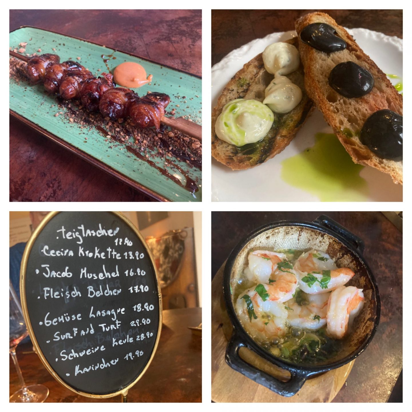 Erfahrung Bewertung Kritik Con Gusto Unkel Datteln Speckmantel Brot Aioli Gambas Foodblog Sternestulle
