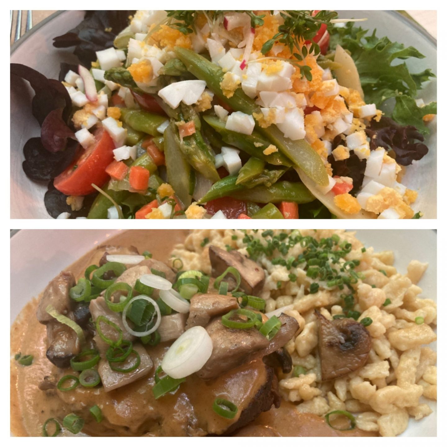Erfahrung Bewertung Kritik Zur Traube Unkel Spargelsalat Kalbsragout Foodblog Sternestulle