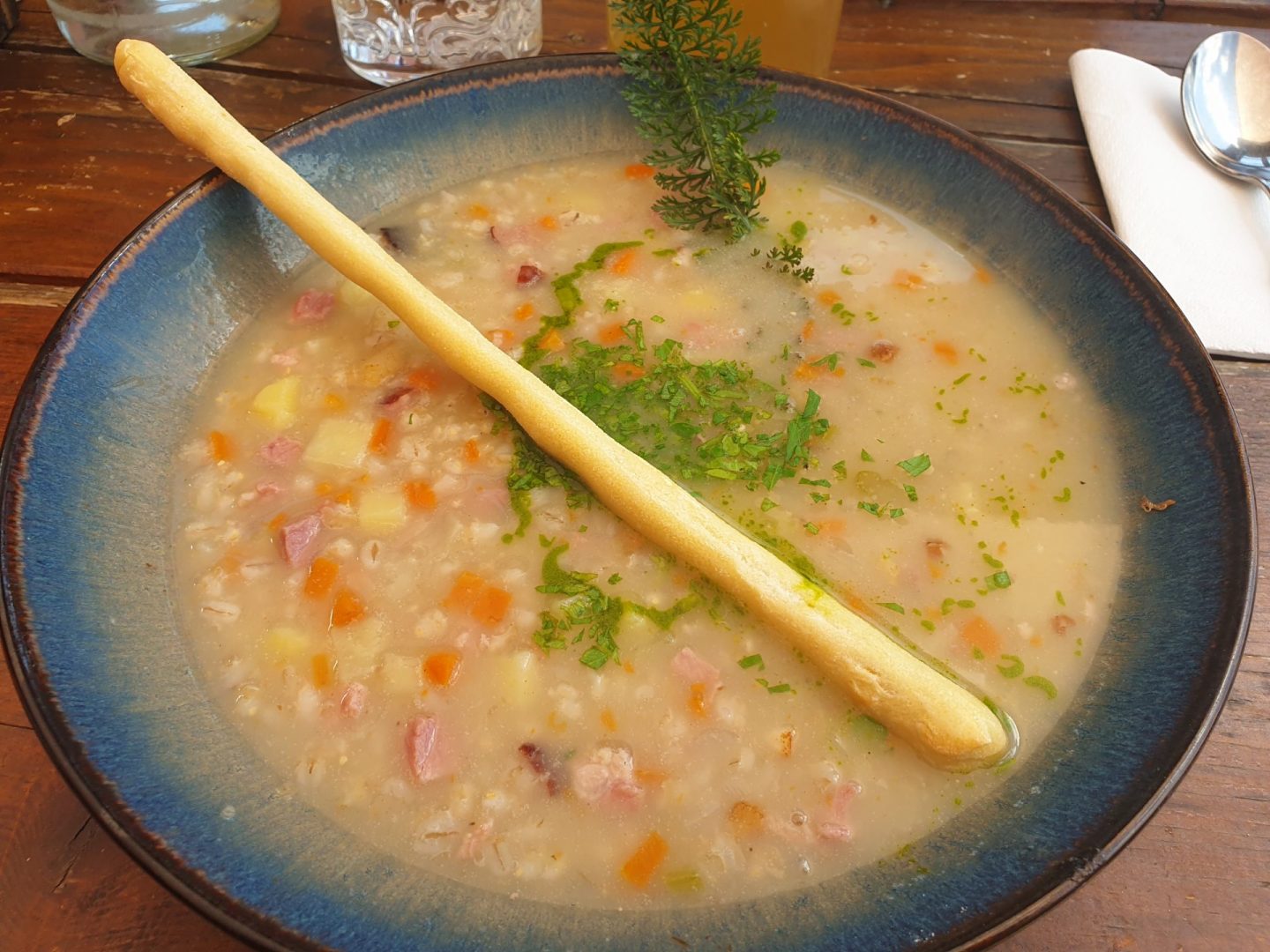 Rein Sand in Taufers Gerstensuppe Foodblog Sternestulle