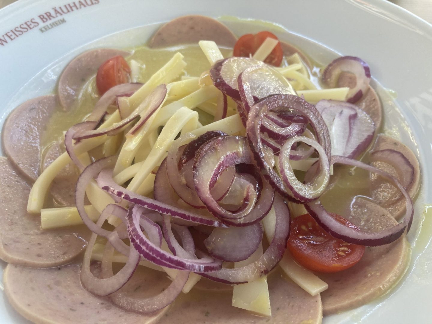 Erfahrung Bewertung Kritik Weisses Bräuhaus Kehlheim Schweizer Wurstsalat Foodblog Sternestulle