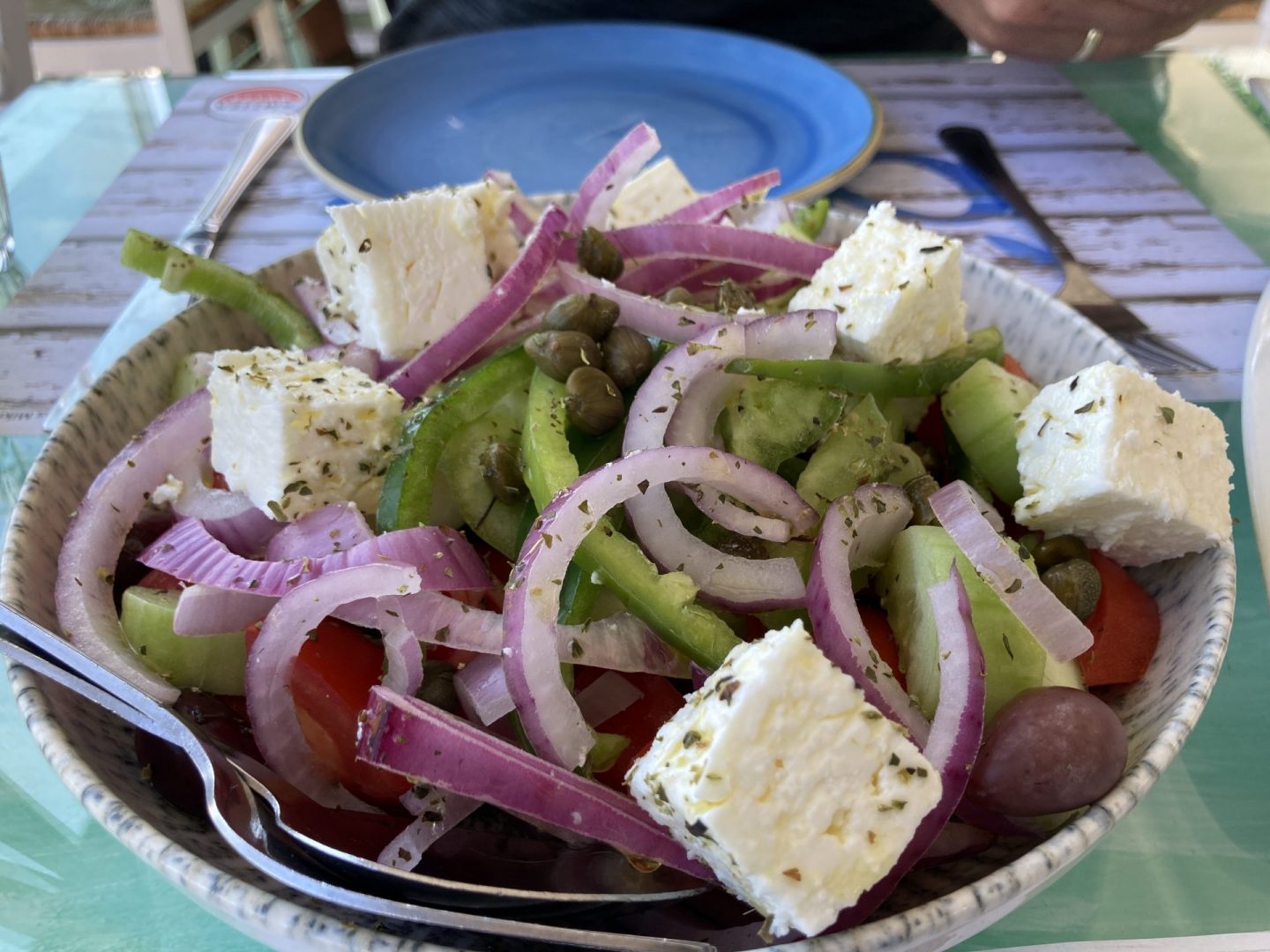 Erfahrung Bewertung Kritik Restaurant AMMOS Piräus Bauernsalat Foodblog Sternestulle