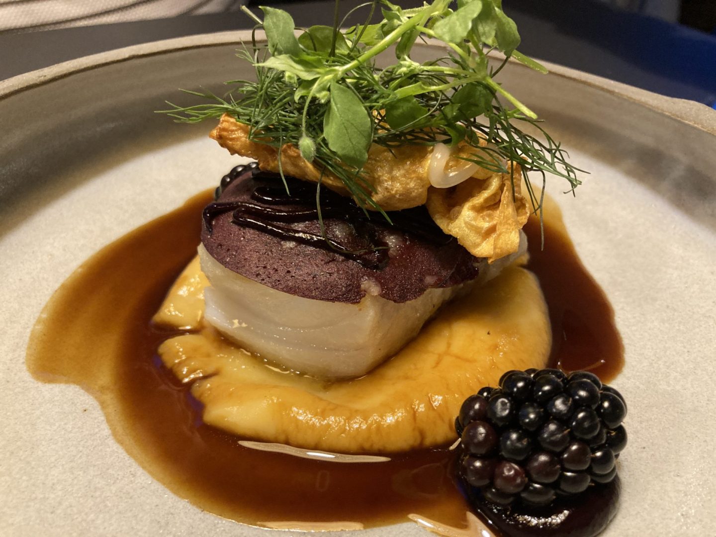 Erfahrung Bewertung Kritik Kantine Bochum Kabeljau Blutwurst Brombeere Foodblog Sternestulle