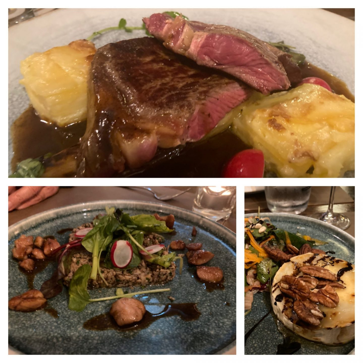 Erfahrung Bewertung Kritik Haus Hölter Castrop-Rauxel Blattsalat gratinierter Ziegenkäse Entrecote Kalbsbries Foodblog Sternestulle