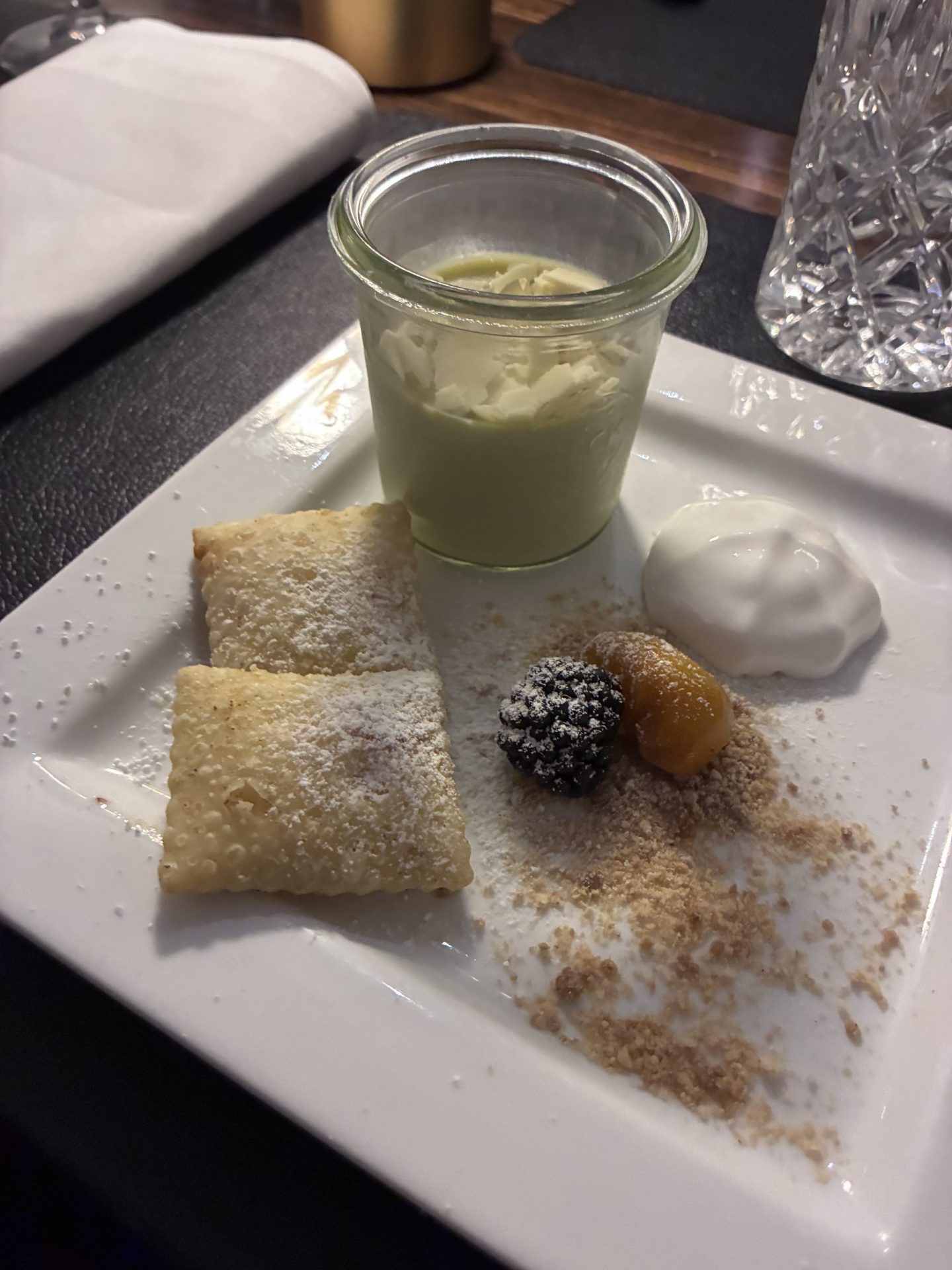 Erfahrung Bewertung Kritik Rosmarino Herne Menükarussell Dessert süße Ravioli Foodblog Sternestulle