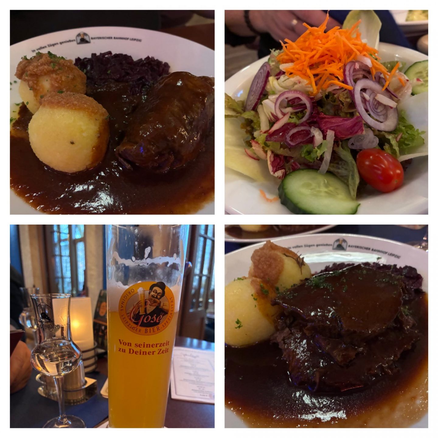 Erfahrung Bewertung Kritik Bayerischer Bahnhof Leipzig Roulade Sauerbraten Salat Rotkohl Foodblog Sternestulle