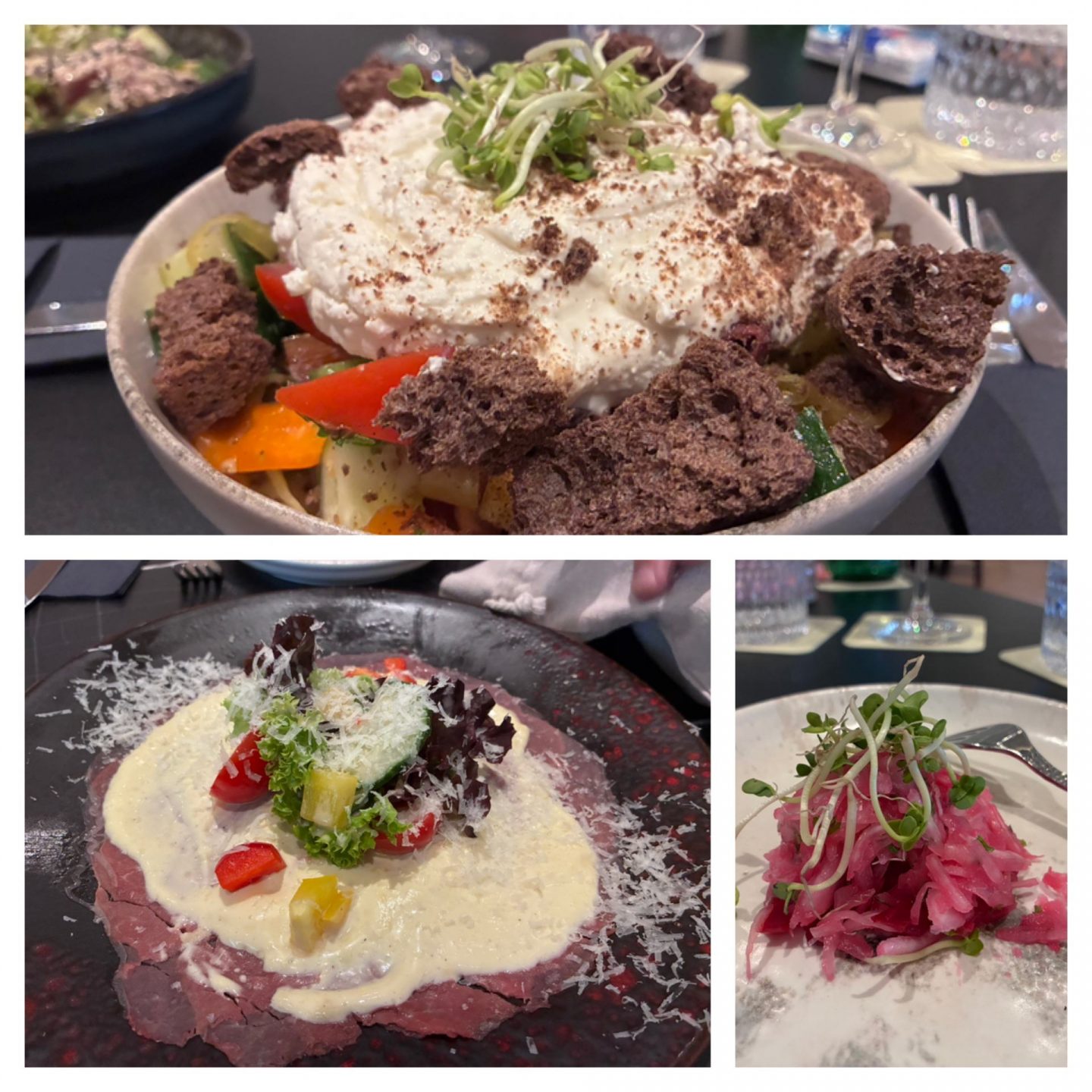 Erfahrung Bewertung Kritik ZwoDrei Herne Carpaccio Caesar Style Griechischer Salat Krautsalat Foodblog Sternestulle