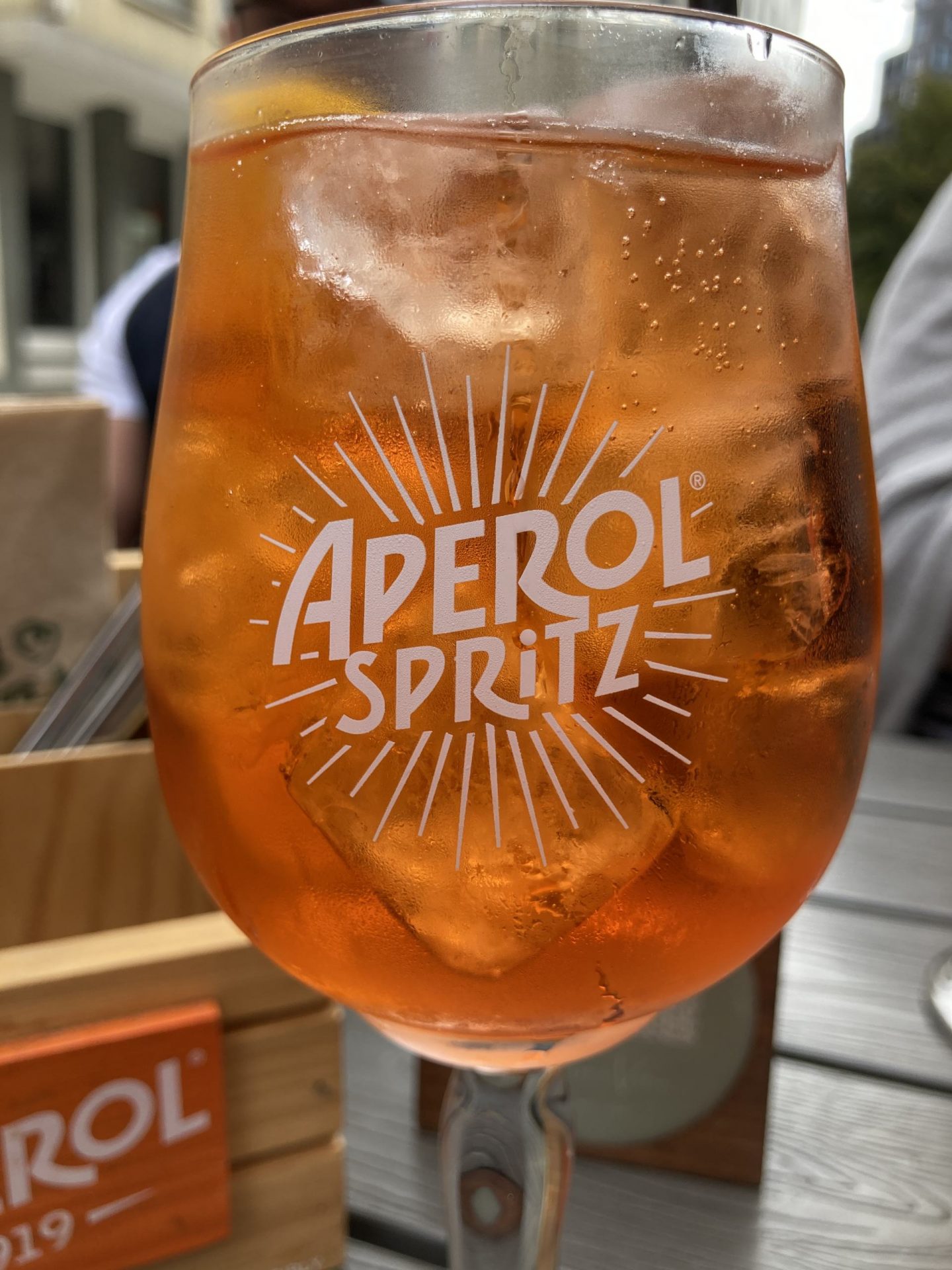 Aperol zum Frühstück im Tagliere e Vino